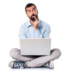 Guy deciding what to post250 Man deciding what to post
