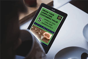 mock-00152-7c32a Man reading ebook on tablet - 5 Upsells you can add immediately