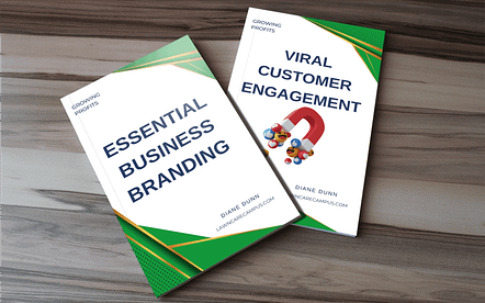 Two-books-mockup-brand-reputation 2 books on table about essential business management and viral customer engagement