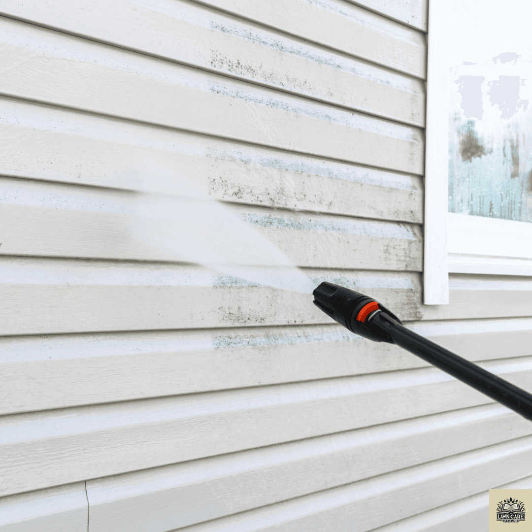 Power washing vinyl siding